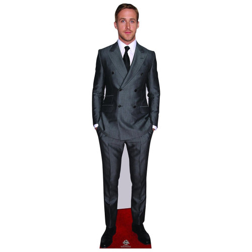 Ryan Gosling Gray Suit Cardboard Cutout