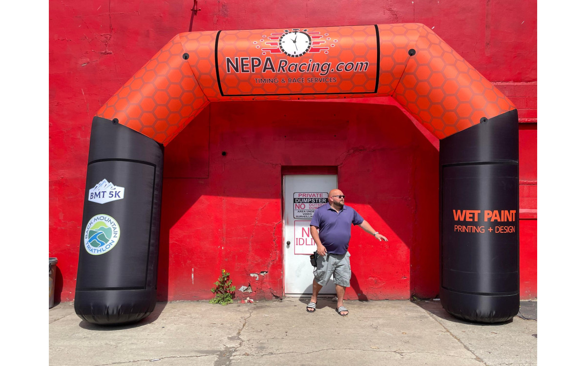 Unveiling the Spectacular NEPA Racing Inflatable Arch: A Testament to Design and Print Excellence