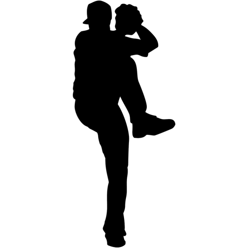 Baseball Pitcher Silhouette Cardboard Cutout Baseball Pitcher Silhouette Cardboard Cutout