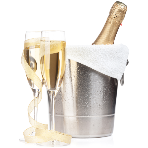 Champagne in Bucket Cardboard Cutout