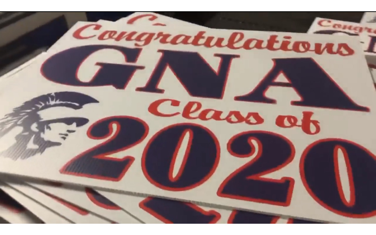 Congratulations GNA class of 2020 Graduation Yard Signs