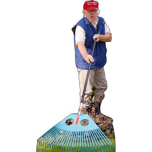 Trump Rake Cardboard Cutout