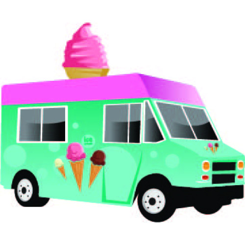 Ice Cream Food Truck Cardboard Cutout