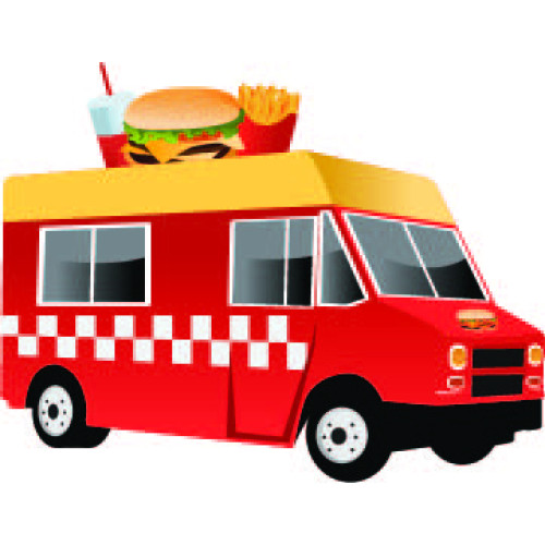 Burger Food Truck Cardboard Cutout