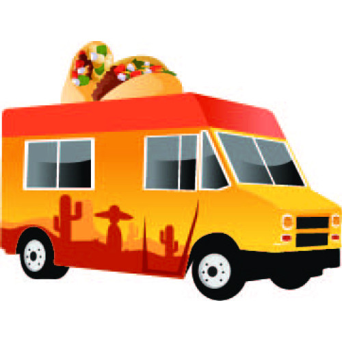 Taco Food Truck Cardboard Cutout