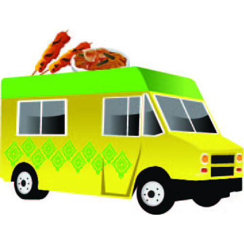 Greek Food Truck Cardboard Cutout