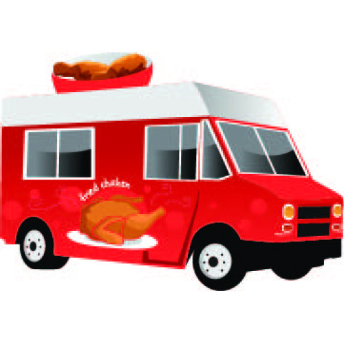 Fried Food Truck Cardboard Cutout