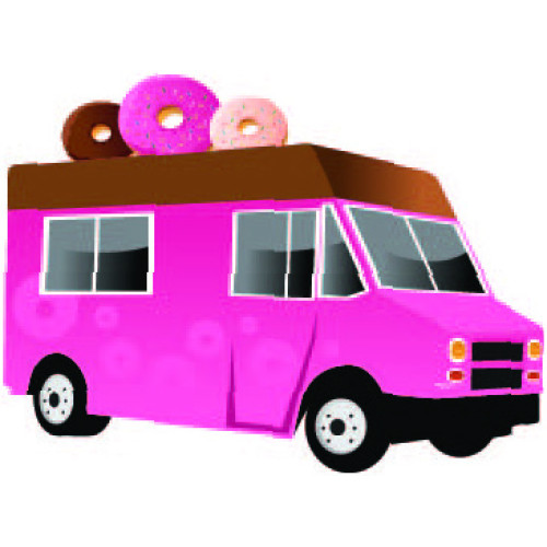 Donut Food Truck Cardboard Cutout