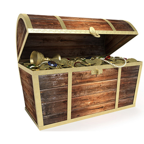 Treasure Chest Cardboard Cutout