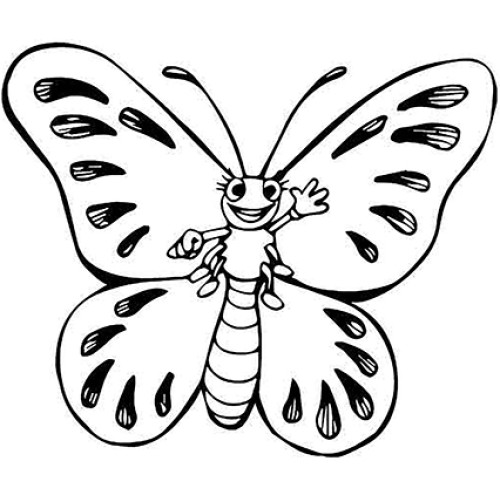 Butterfly 3 Cardboard Coloring Cutout