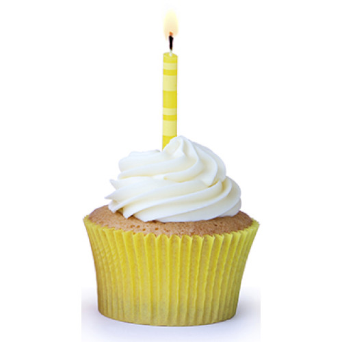 Yellow Cupcake Cardboard Cutout