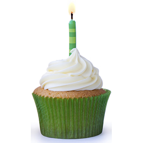 Green Cupcake Cardboard Cutout