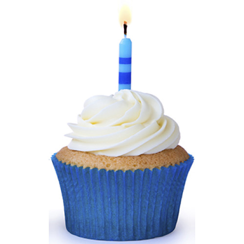 Dark Blue Cupcake Cardboard Cutout