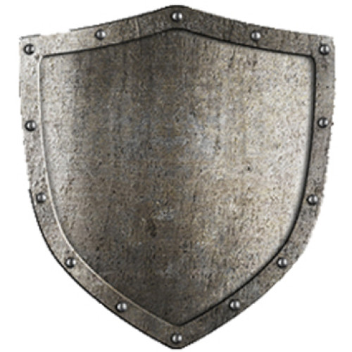 Aged Metal Shield Cardboard Cutout