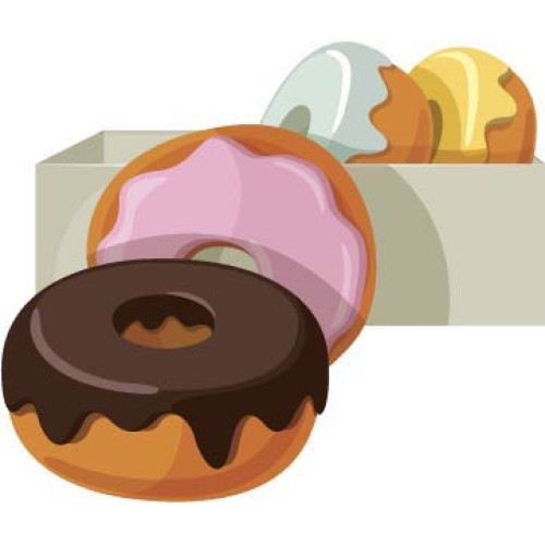Box Of Donuts Cardboard Cutout