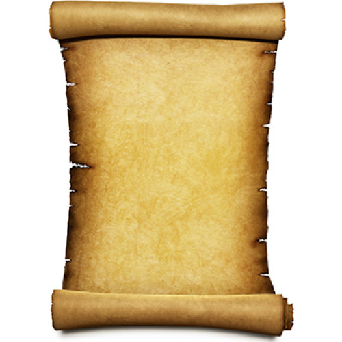 Blank Scroll Cardboard Cutout