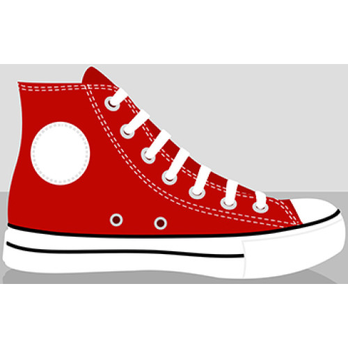Red Classic Chucks Cardboard Cutout