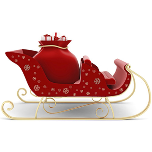 Santas Sleigh Cardboard Cutout