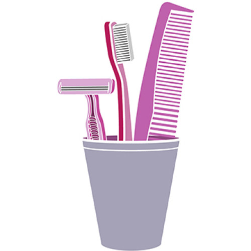 Bathroom Tooth Brush Holder Cardboard Cutout