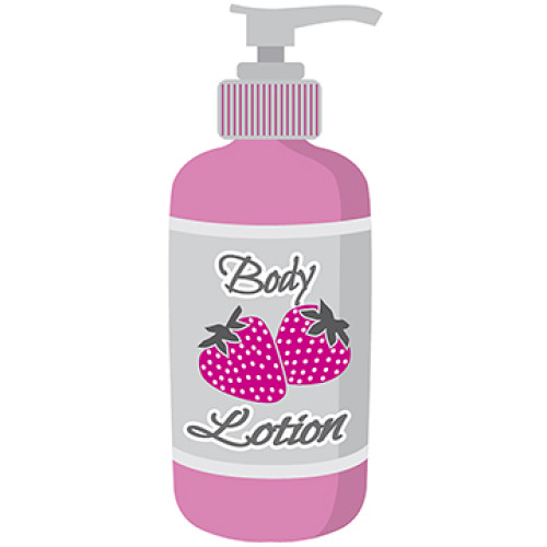 Womens Bathroom Body Lotion Cardboard Cutout