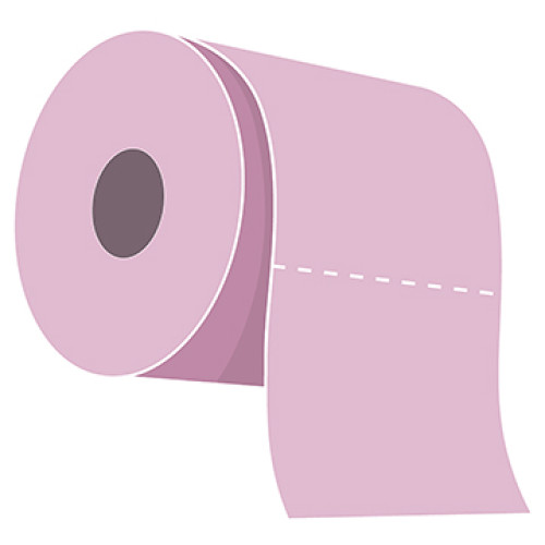 Pink Toilette Paper Cardboard Cutout