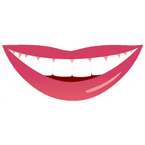 Smiling Mouth Cardboard Cutout
