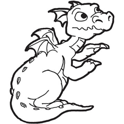 Dragon Cardboard Coloring Cutout
