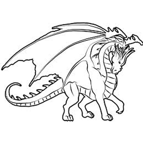 Winged Dragon Cardboard Coloring Cutout