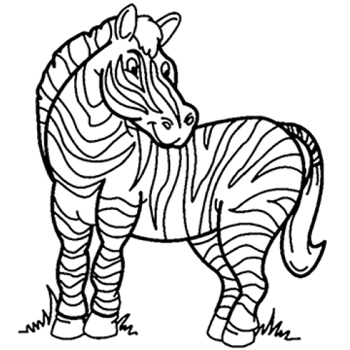 Zebra Stripes Cardboard Coloring Cutout