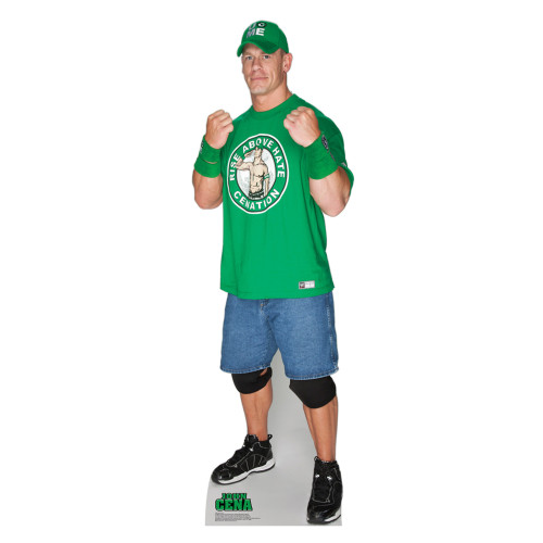 John Cena Green Shirt WWE Cardboard Cutout