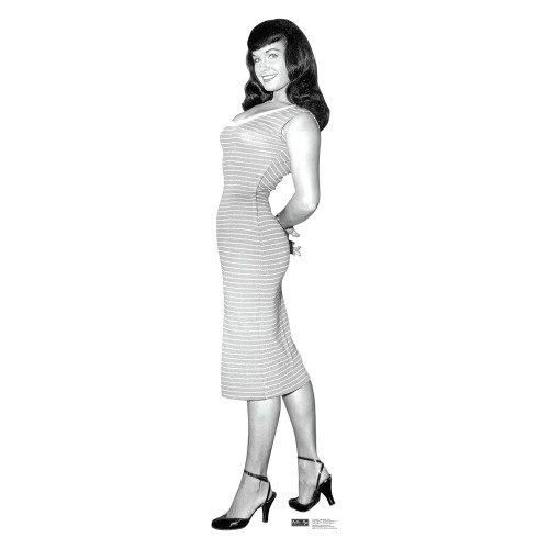Bettie Page Striped Dress Cardboard Cutout Bettie Page Striped Dress Cardboard Cutout