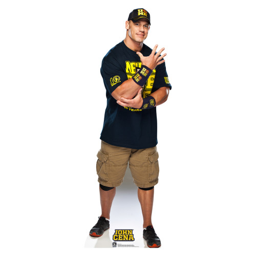 John Cena Navy and Gold Shirt On WWE Cardboard Cutout