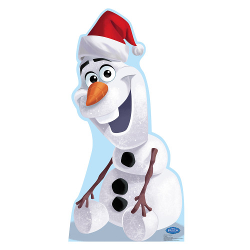 Olaf Santa Hat - Frozen Cardboard Cutout