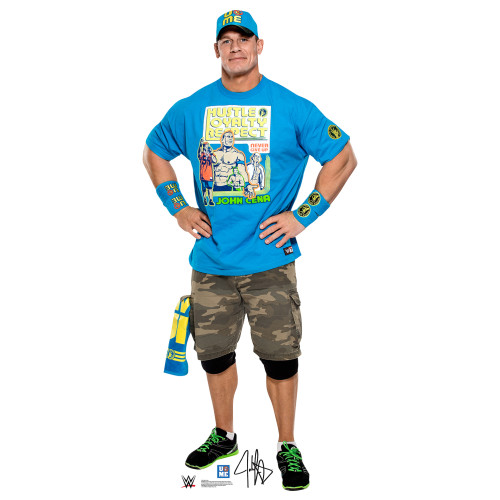 John Cena Light Blue Shirt Cardboard Cutout
