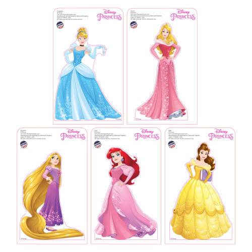 Mini Disney Princesses 5 pack Cardboard Cutout
