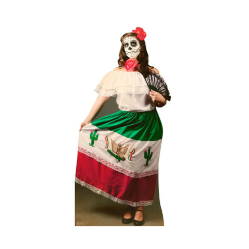 Day of The Dead Woman Posing Cardboard Cutout