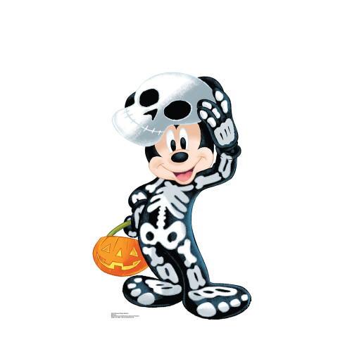 Halloween Mickey Skeleton Cardboard Cutout