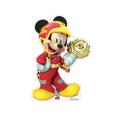 Mickey Trophy Roadster Racers Cardboard Cutout