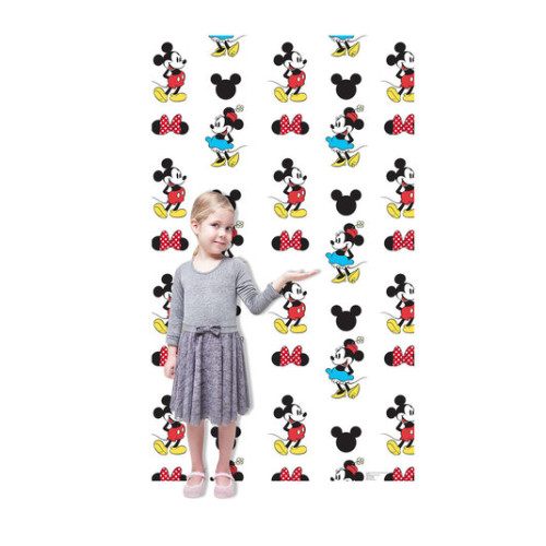 Mickey & Minnie Step and Repeat Backdrop Cardboard Cutout