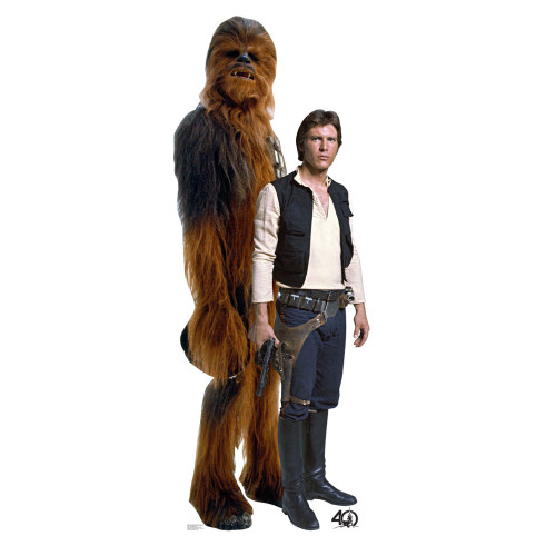 Han Solo and Chewbacca 40th Cardboard Cutout