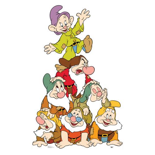 Seven Dwarfs Group Cardboard Cutout