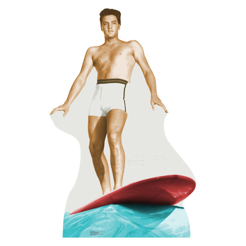 Elvis Surfing Cardboard Cutout