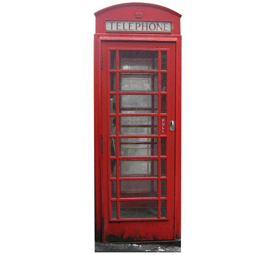British Telephone Booth Cardboard Cutout