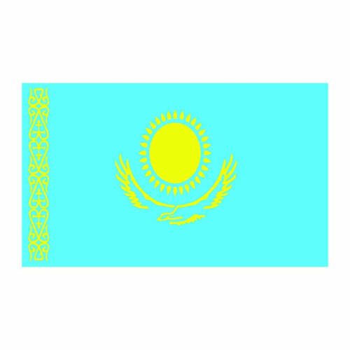 Kazakhstan Flag Cardboard Cutout