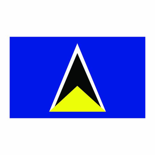 St Lucia Flag Cardboard Cutout
