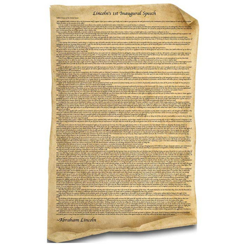 Lincolns First Inaugural Address Cutout Cardboard Cutout Lincolns First Inaugural Address Cutout Cardboard Cutout