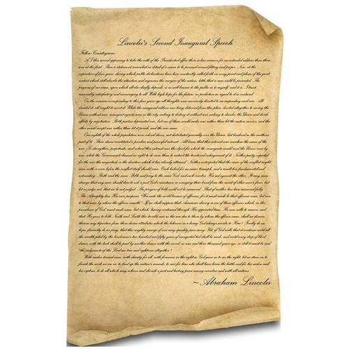 Lincolns Second Inugual Address Cardboard Cutout Lincolns Second Inugual Address Cardboard Cutout