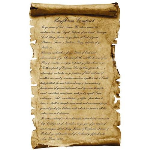 Mayflower Compact Cardboard Cutout Mayflower Compact Cardboard Cutout