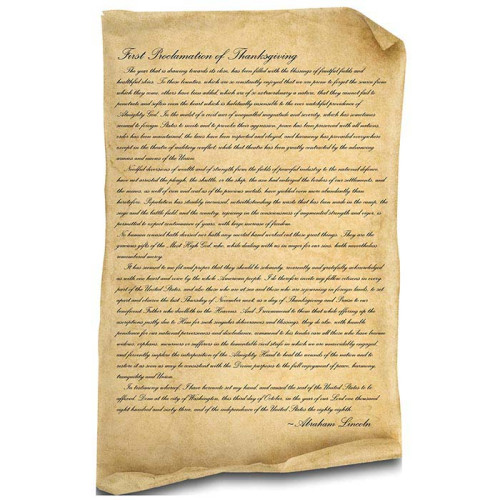 Lincolns Thanksgiving Proclamation Cardboard Cutout Lincolns Thanksgiving Proclamation Cardboard Cutout