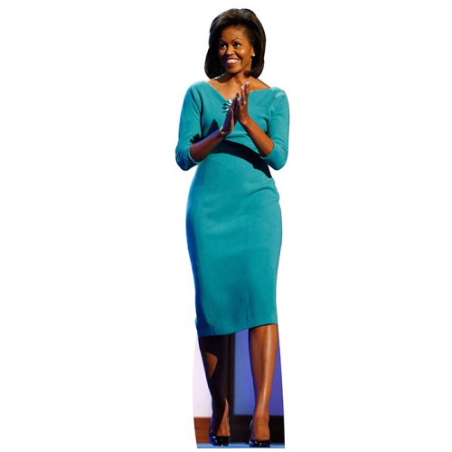 Michelle Obama Blue Dress Cardboard Cutout Michelle Obama Blue Dress Cardboard Cutout